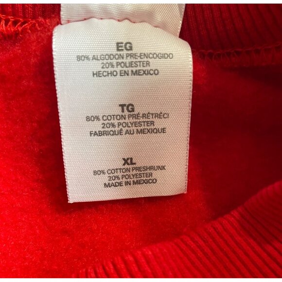 C-17 America Delivers Vintage Gildan Red Crewneck Fleece Sweatshirt Mens Size XL - Picture 9 of 10